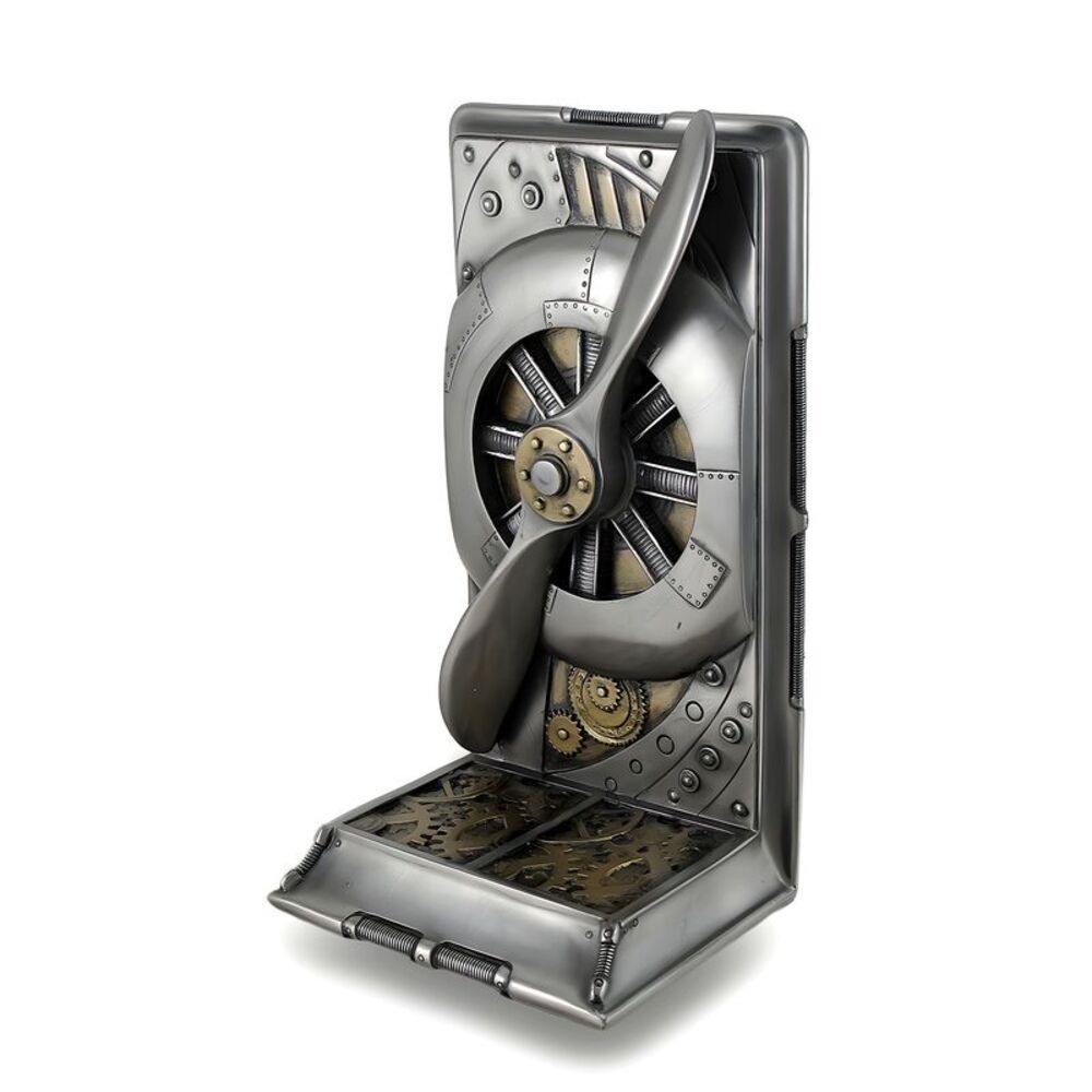 Steampunk Metallic Steel / Brass Finished Plane Propeller Single Bookend